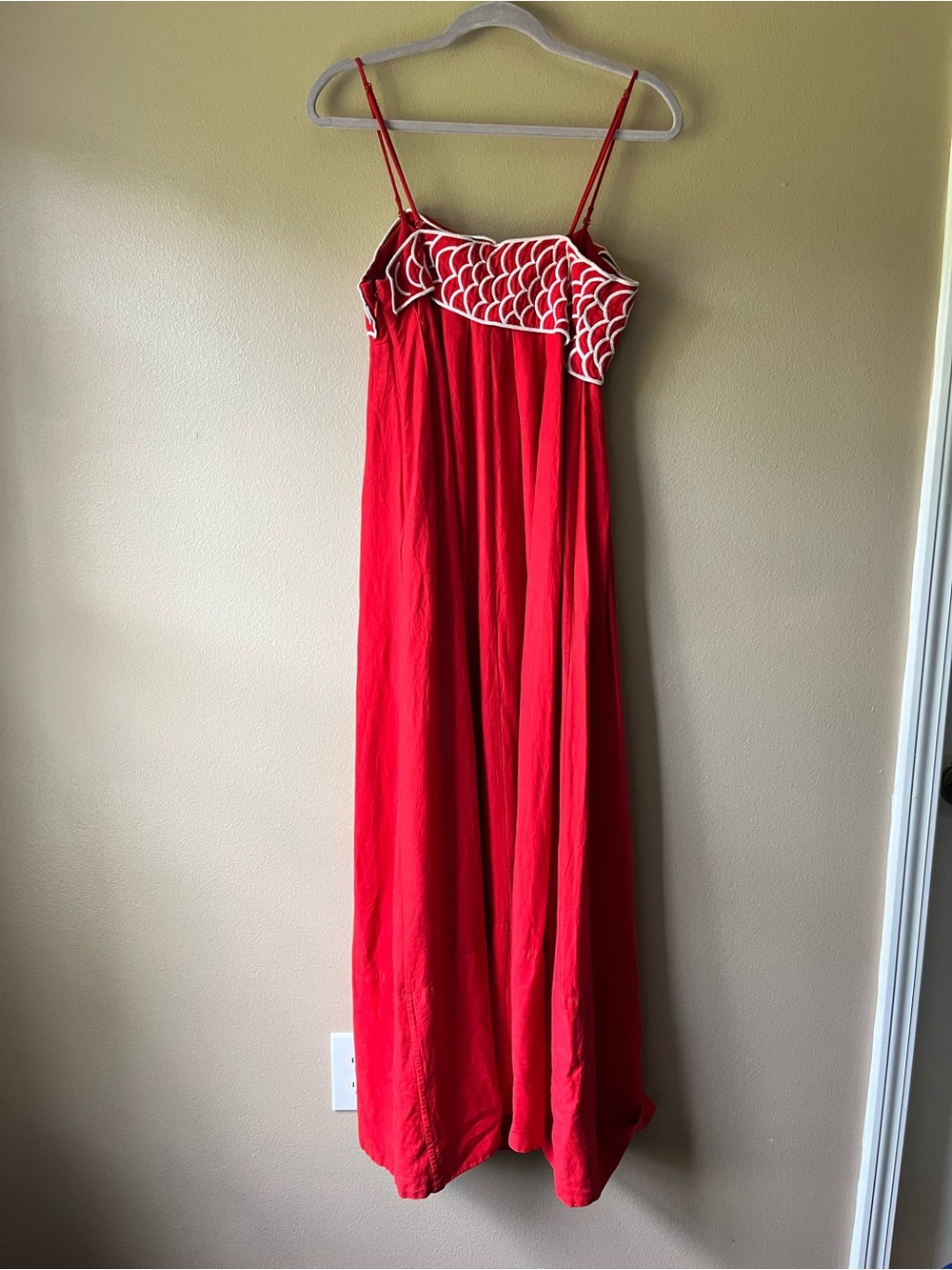 FARM Rio Red Fish Top Maxi Dress Medium - Picture 7 of 8